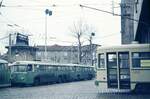 St.Etienne_Trolleybus + Tram à Dépôt Bellevue 03-04-1975