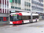 tpf - Trolleybus Nr.523 unterwegs auf der Linie 2 in der Stadt Fribourg am 10.05.2016