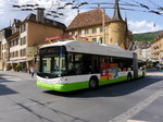 TransN Neuchàtel -  Trolleybus Nr.134 unterwegs auf der Linie 101 in der Stadt Neuchàtel am 10.05.2016