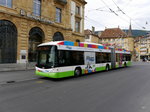 TransN - Trolleybus Nr.138 unterwegs auf der Linie 101 in den Strassen von Neuchâtel am 22.05.2016