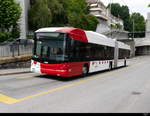 tpf - Trolleybus Nr.528 unterwegs in der Stadt Fribourg am 14.07.2018