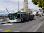 TL Lausanne - Trolleybus mit Werbung Nr.837 unterwegs auf der Linie 2 in Lausanne am 06.09.2020