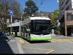 TransN - Hess Trolleybus Nr.136 unterwegs in der Stadt Neuchâtel am 24.04.2021