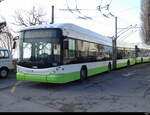 TransN - Hess Trolleybus Nr.150 abgestellt in Depotareal in der Stadt Neuchâtel am 28.01.2024