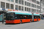 Hess Trolleybus 57, auf der Linie 1, bedient am 08.06.2026 die Haltestelle beim Guisanplatz. Aufnahme Biel.