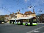 TN Neuchtel Nr. 134 Hess/Hess Gelenktrolleybus am 6. September 2010 Neuchtel, Place Pury