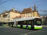 TN Neuchtel - Nr. 140 - Hess/Hess Gelenktrolleybus am 8. Mrz 2011 in Neuchtel, Place Pury