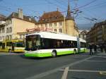 TN Neuchtel - Nr. 132 - Hess/Hess Gelenktrolleybus am 8. Mrz 2011 in Neuchtel, Place Pury