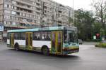 O-Bus vor dem Bahnhof Gare de Nord in Bukarest am 15.5.2015. Laut Angabe eines Insiders soll es sich um einen ehemals in den Niederlanden eingesetzten Bus handeln.