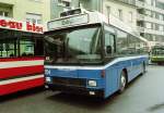 VBL - NAW-Hess Trolleybus Nr.254 zu Besuch in Biel anlässlich der 50 Jahr Trolleybus Feier bei der VB Biel im Jahr 1990