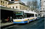 TC La Chaux-de-Fonds Nr. 124 NAW/Hess Trolleybus am 22. Dezember 2007 La Chaux-de-Fonds, Bahnhof