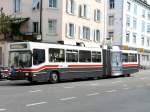 VB St.Gallen - NAW-Hess Gelenktrolleybus Nr.166 eingeteilt auf der Linie 1 am 28.06.2008
