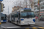 NAW Trolleybus 789 erreicht am 12. März 2016 den Bahnhof Lausanne.