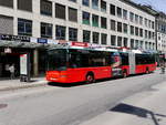VB Biel - Trolleybus Nr.84 noch unterwegs auf der Linie 4 in der Stadt Biel am 12.05.2018