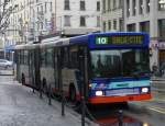 TPG - NAW-Hess-Siemens BGT 5-25 Trolleybus Nr.713 eingeteilt auf der Linie 10 unterwegs in Genf am 31.12.2008