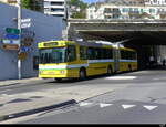 transN - NAW Trolleybus Nr.101 unterwegs auf der Linie 107 in der Stadt Neuchâtel am 30.09.2023  ... Wohl zurzeit der älteste Trolleybus in der Schweiz der noch Regelmässig unterwegs ist