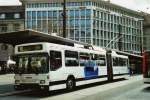 VBSG St. Gallen Nr. 164 NAW/Hess Gelenktrolleybus am 22. April 2009 St. Gallen, Bahnhof (mit Vollwerbung fr die  Hypobank )