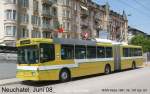 TN - NAW / Hess Gelenktrolleybus 104 hinter dem Hauptbahnhof am 24.6.2008