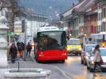 VB Biel - Schnappschuss  NAW Trolleybus Nr.82 bei der Haltestelle kiche in Nidau am 25.01.2011