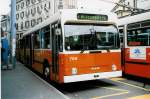 Aus dem Archiv: TL Lausanne - Nr. 789 - NAW/Lauber Trolleybus am 15. April 1998 in Lausanne, Place Riponne