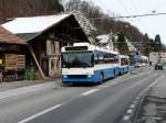 VBL - NAW-Hess Trolleybus Nr.278 unterwegs auf der Linie 1 in Kriens-Obernau am 16.03.2013