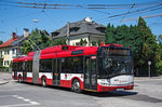 Salzburg Obus Solaris Trollino 18 Wagen 315 als Linie 1, Siebenstädterstraße, 22.06.2016. 