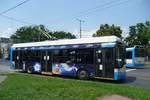 Solaris-Ganz O-Bus in Debrecen am Bahnhof, 26.6.2016