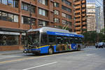 New Flyer Trolleybus E40LFR 2194, auf der Linie 19, unterwegs in Vancouver.