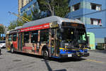 New Flyer Trolleybus E40LFR 2156, auf der Linie 5, unterwegs in Vancouver.