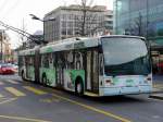 VMCV - VanHool Trolleybus Nr.10 unterwegs in der Stadt Vevey am 14.03.2015