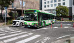 Hino Rainbow Bus 992 der Kōbe-shi kōtsū-kyoku, Hanadokeisen Street, Kōbe am 1.