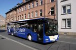Bus Aschaffenburg / Verkehrsgemeinschaft am Bayerischen Untermain (VAB): MAN Lion's City  von Seitz Reisen, aufgenommen im September 2016 in der Nhe vom Hauptbahnhof in Aschaffenburg.