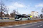 Stadtbus Gotha: Mercedes-Benz Citaro C2 LE Ü vom Omnibusbetrieb & Reisebüro Lorenz GmbH / Nessetal - Reisen, aufgenommen im März 2017 im Stadtgebiet von Gotha.