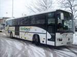 MB Integro - FG VB 207, mit neuer Werbung - ReiseGenuss, in Freiberg Busbahnhof, am 13.2.2010