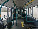 Der Fahrgastraum eines neuen Mercedes Citaro III der Neubrandenburger Verkehrsbetriebe in Neubrandenburg am 17.04.2018