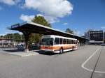 Bustag 2015 - Oldtimer FBW BE 399675 auf einer Extrafahrt unterwegs beim BLS Busbahnhof in Burgdorf am 04.10.2015