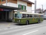 Tramverein Bern / ex Bern Mobil - FBW Oldtimer Nr.157 vor dem Bahnhof Hindelbank am12.03.2016