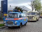 Barkas und IFA H6B der Dresdner Verkehrsbetriebe in Dresden am 15.04.2016