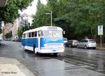 Anlässlich des Tages  Dresden mobil 800  war auch ein alter IKARUS-Bus aus Saalfeld angereist - Dresden, 20.08.2006  