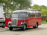 Mercedes Benz Oldtimer Bus der Borkumer Kleinbahn auf der Insel Borkum 3.6.2026