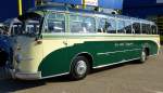 Setra, Oldtimer-Reisebus, ausgestellt zum Europatreffen historischer Busse in Sinsheim, April 2014
