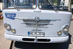 Die Front eines Büssing Oldtimer Bus am 21.05.18 in Königstein (Taunus)