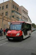 Eine eher seltene Erscheinung sind in Barcelona solche Minibusse vom Typ Mercedes-Benz 515CDI/Vehixel Cityos, die aktuell aus geliefert werden.