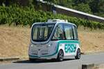 autonom fahrender Minibus Navya  Easy RMV , Kloster Eberbach/Rheingau August 2022