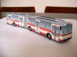Aus meiner Modellbussamlung: Skoda 15Tr Gelenktrolleybus, Papierbogen (eigene Konstruktion), Masstab 1:87