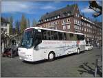 Dieser Bus des herstellers Bova fr Stadtrundfahrten in Dsseldorf stand am 20.04.2008 auf dem Burgplatz in Dsseldorf.