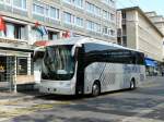 Reisecar - Iveco IRISBUS Domino unterwegs in der Stadt Lausanne am 22.09.2014