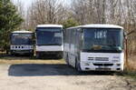 2 Karosabusse und ein weiterer, mir nicht bekannter Typ auf dem Gelände eines Busunternehmens in Ceska Lipa.