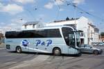 Kroatien / Zagreb: MAN Lion's Coach von P&P Transport and Travel Agency s.r.o. aus Tschechien, aufgenommen im Juni 2018 in der Nähe der Haltestelle  Autobusni Kolodvor  im Stadtgebiet von Zagreb.