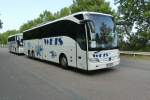 4 Busse von Omnibus Reisen Weis standen am 08.09.2014 in Deidesheim. Im Vordergrund ein Mercedes Benz Tourismo 
